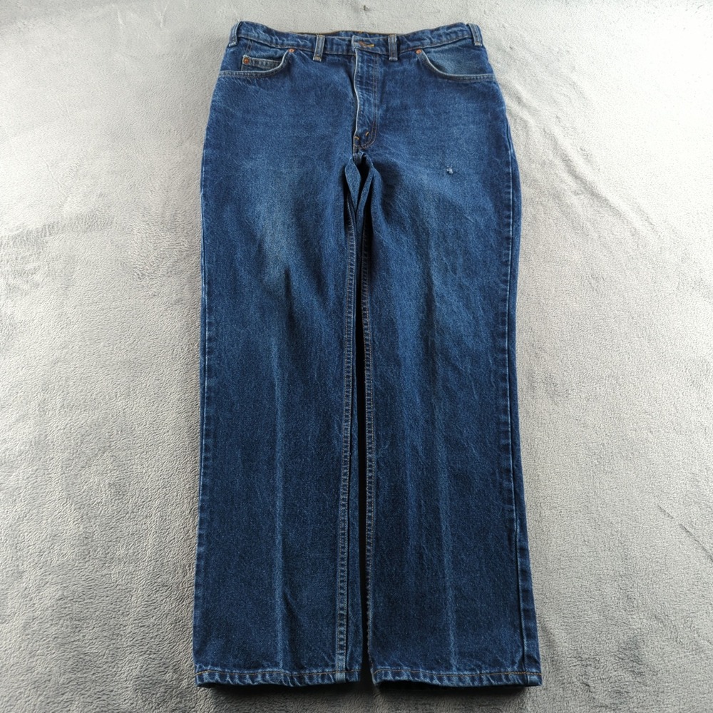 Vintage Levis Jeans 38x32 (Fits 34x31) Blue 619 Denim Straight Orange‎ Tab 90s